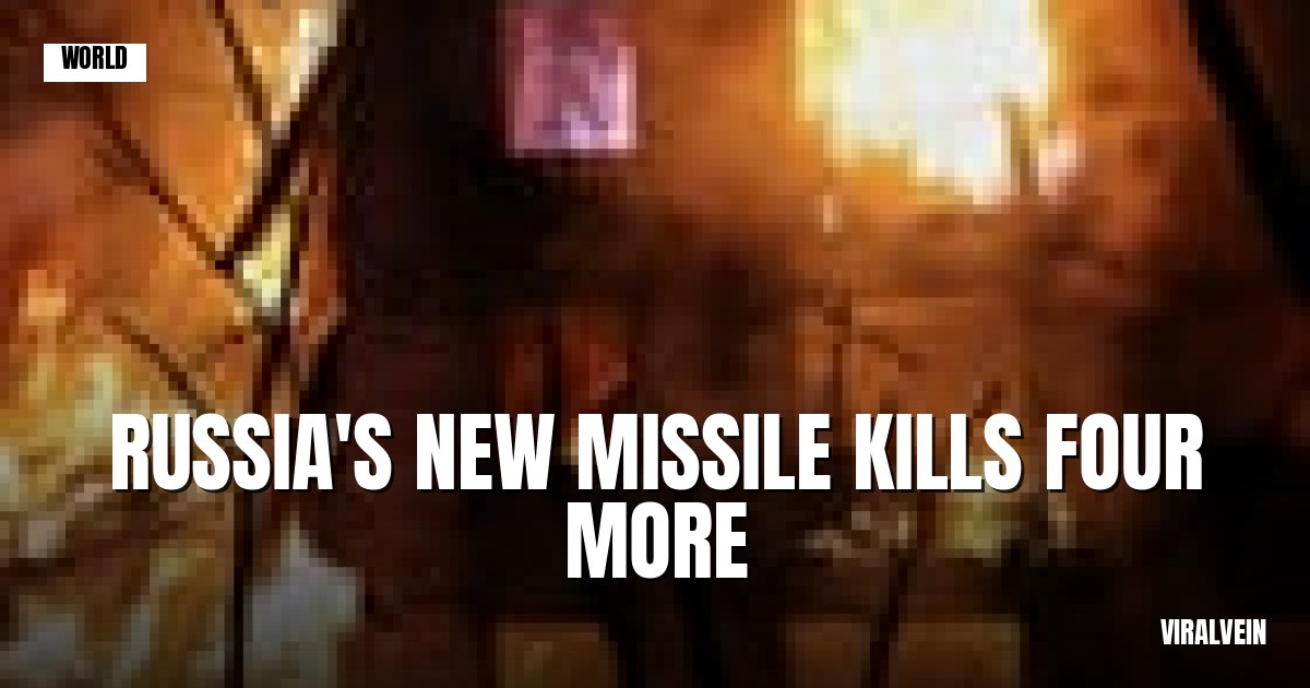 Russia fires hypersonic missile at Kyiv again, killing at least 4