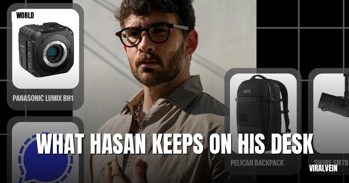 Inside Hasan Piker's desk: creatine, nicotine pouches, and cold brew