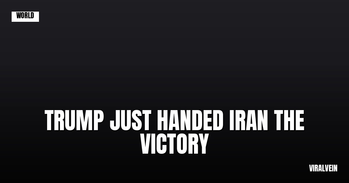 Trump's Iran ceasefire deal is basically a win for Tehran, not Washington