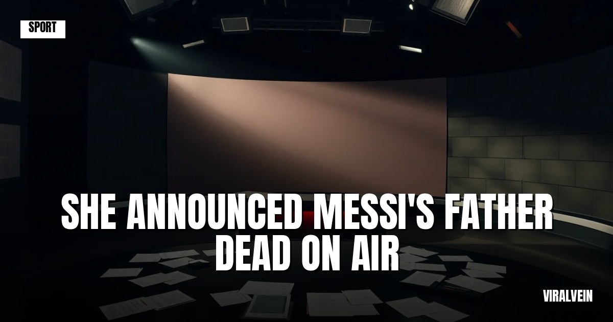 Argentine TV host quits after spreading false news about Messi's father