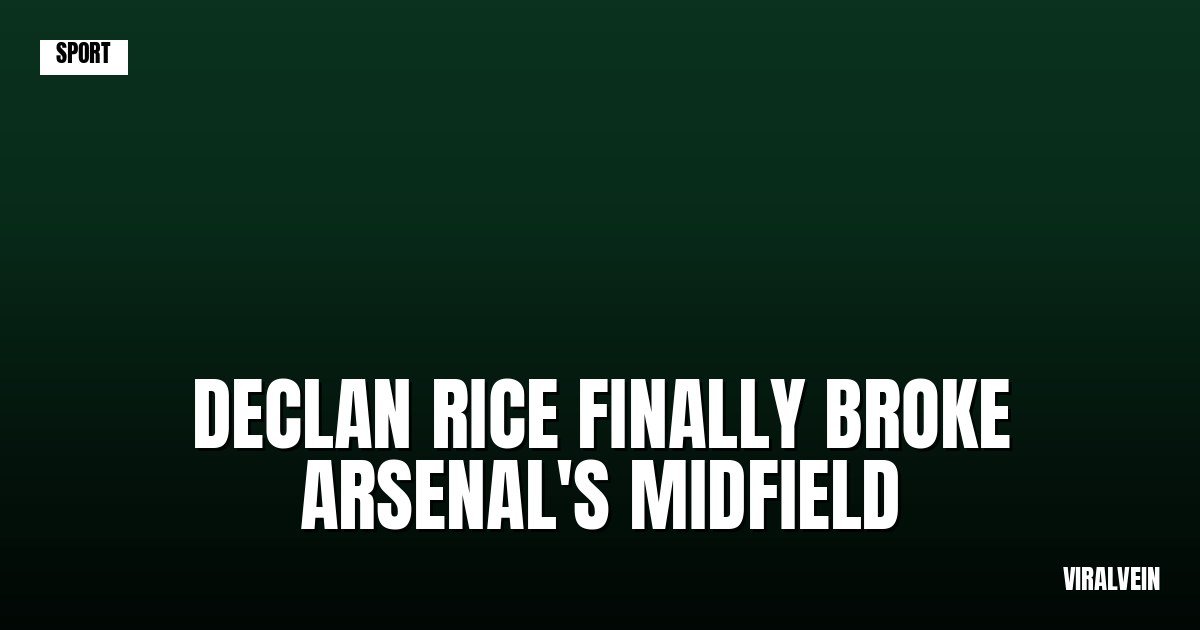 Arsenal's midfield crisis: why Declan Rice can't keep carrying the load