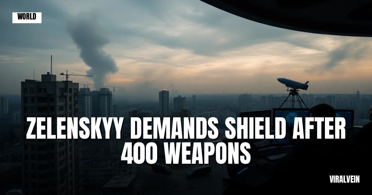 Zelenskyy pushes Nato for air defence shield after Russia fires 400 weapons at Kyiv
