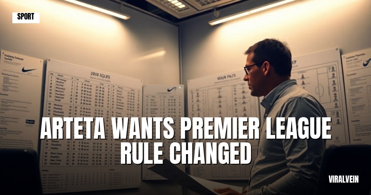 Arteta's pushing the Premier League to let him name bigger squads