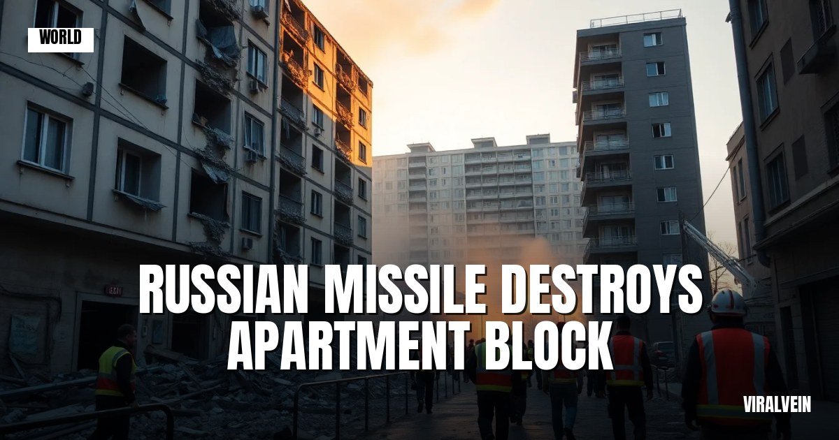 Russia's missile strike kills 20 in single apartment block in Ukraine