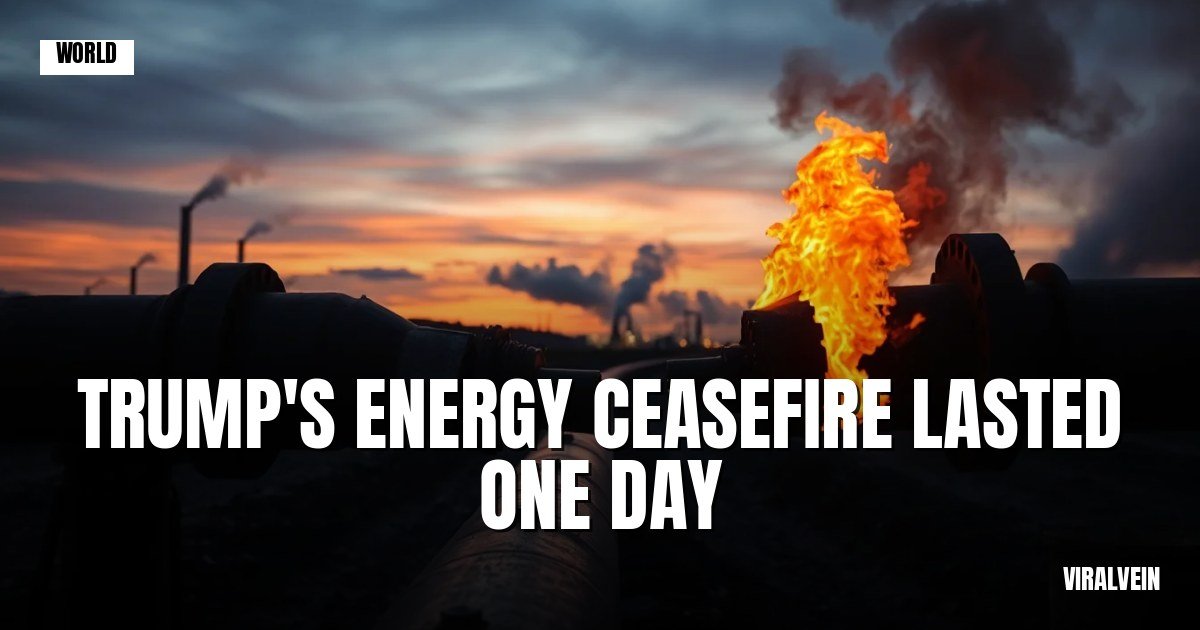 Trump's energy ceasefire just fell apart in 24 hours